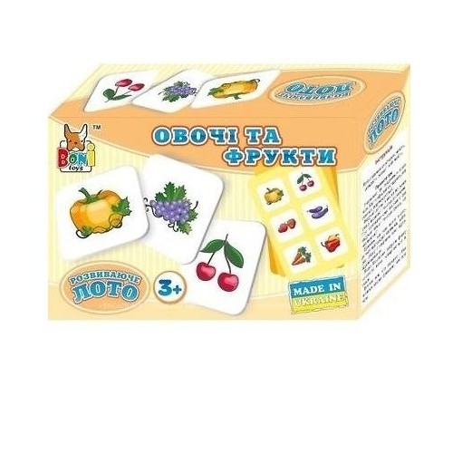 Лото развивающее Фрукты и овощи 0264 Bonni toys