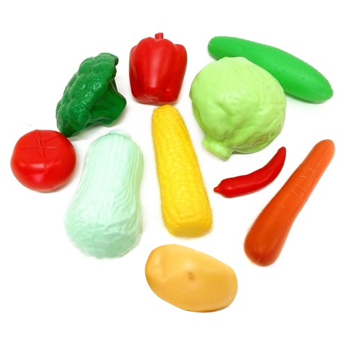 Набор пластиковых овощей в сетке 9 штук 04-476 Киндервей