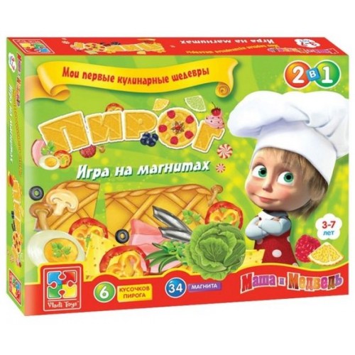 Игра  на магнитах Торт, Пицца, Вафли, Блины или Пирог VT1504 Vladi Toys