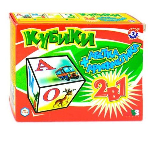 Кубики Азбука + арифметика 1714 ТехноК