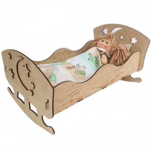 Кроватка для кукол из фанеры172311 ТМ Дерево