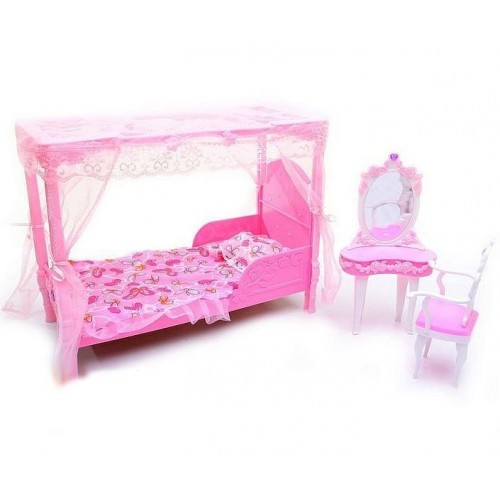 Мебель для кукол Спальная кроватьс балдахином 2614 Gloria
