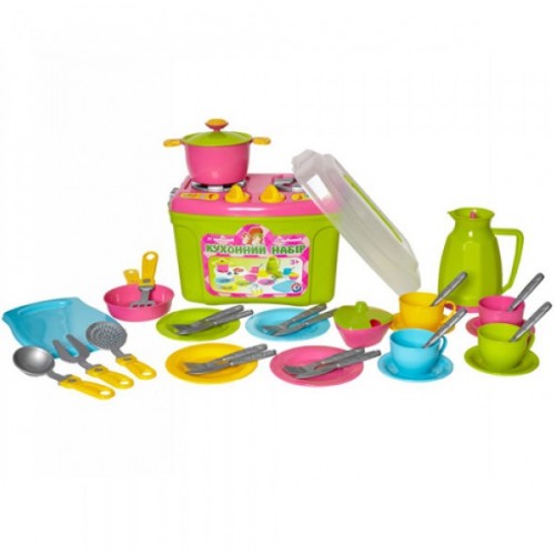Посудка дитяча ігрова Кухня-валіза № 9 Ніжність 3596 Технок