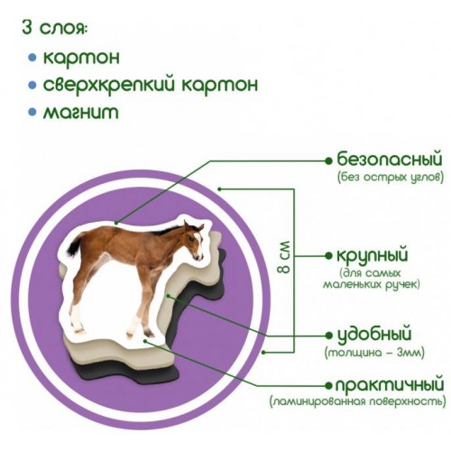 Животные на магните Magdum Ферма Мамы и малыши ML4031-08