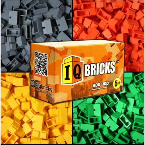 Конструктор блочный пластиковый 300 кирпичиков 2020 IQ BRICKS