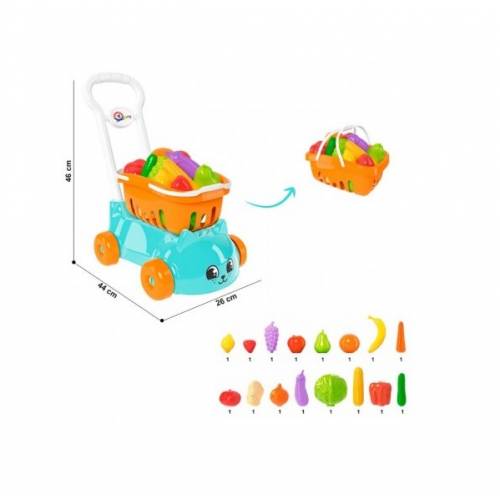 Візок дитячий пластиковий Котик з фруктами та овочами 7570 ТехноК