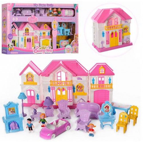 Будиночок для ляльок з меблями та фігурками WD-922