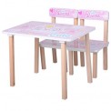Детский стол и 2 стула для девочки розовый Кошка 501-30 Украина