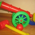 Гармата пластмасова іграшка з молотком та кульками Toys Plast, Мерефа