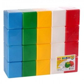 Кубики пластмассовые Радуга 20 элементов 1707 Технок