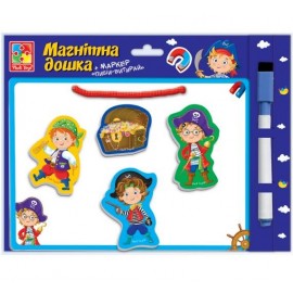 Магнітна дошка з маркером + магніти Пірати VT3601-10 Vladi Toys