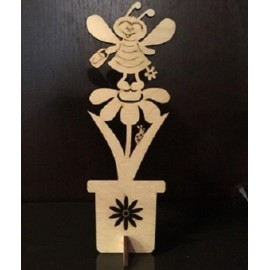 Набор для творчества сборная деревянная модель с красками Веселая пчелка 90007 Вудмастер