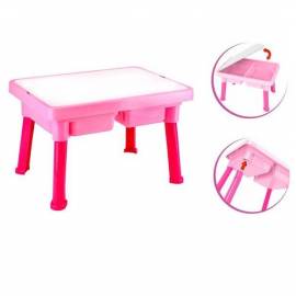 Столик-органайзер складний з кришкою та відсіками для дівчинки рожевий 7853 Технок