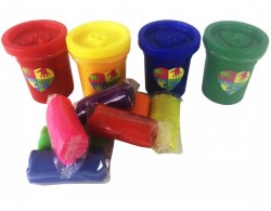 Краски пальчиковые 4 баночки + тесто для лепки в подарок 03-01 Danko Toys