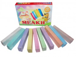 Мелки разноцветные, яркие, 10 цветов, ЧП Перерва