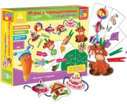 Игра с шнурочками и прищепками "Животные" VT1604-01 VladiToys, Днепропетровск