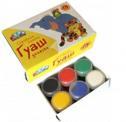 Краски гуашь 6 цветов серия "Любимые игрушки"221031 Гамма