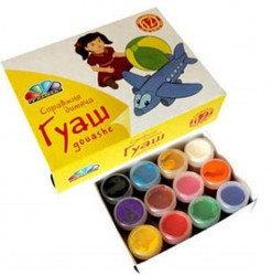 Краски гуашь 12 цветов серия "Любимые игрушки"221033 Гамма