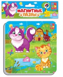 Магнитные пазлы Котики или Мышата 16 элементов VT3204-15/14 Vladi Toys