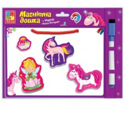 Магнитная доска с маркером + магниты Единороги VT3601-11 Vladi Toys