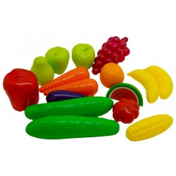 Набор пластиковые Фрукты и овощи детские пластиковые 16 шт. малые 379 Орион