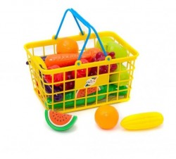 Корзина  "Урожай" с пластиковыми фруктами и овощами 379 Орион