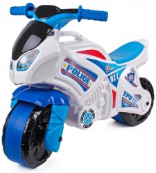 Байк мотоцикл біло-блакитний дитячий каталка великий 5125 ТехноК