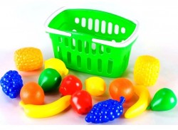 Набір пластикових фруктів у кошику ІП.18.002 ToysPlast, Мерефа