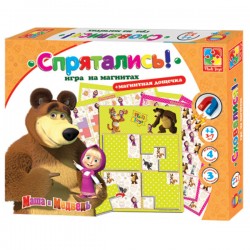 Игра на магнитах "Маша и медведь. Спрятались!" VT3304-09 Vladi Toys, Украина