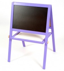 Мольберт деревянный двухсторонний 2 в 1 фиолетовый