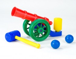 Гармата пластмасова іграшка з молотком та кульками Toys Plast, Мерефа