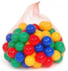 Шарики (мячики) пластмассовые для сухого бассейна в упаковке 100 штук