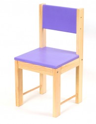Детский стул деревянный фиолетовый