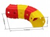 Тоннель игровой пластиковый 4 секции красно-желтый 01471/2 Долони Той